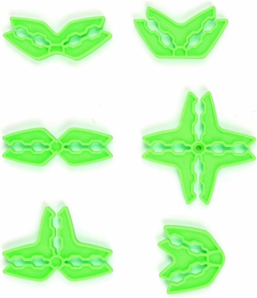 Atwood Toys Box Lox 80 pcs Creative Cardboard Building kit - Construction Toys for Girls and Boys Educational STEM (Neon Green)