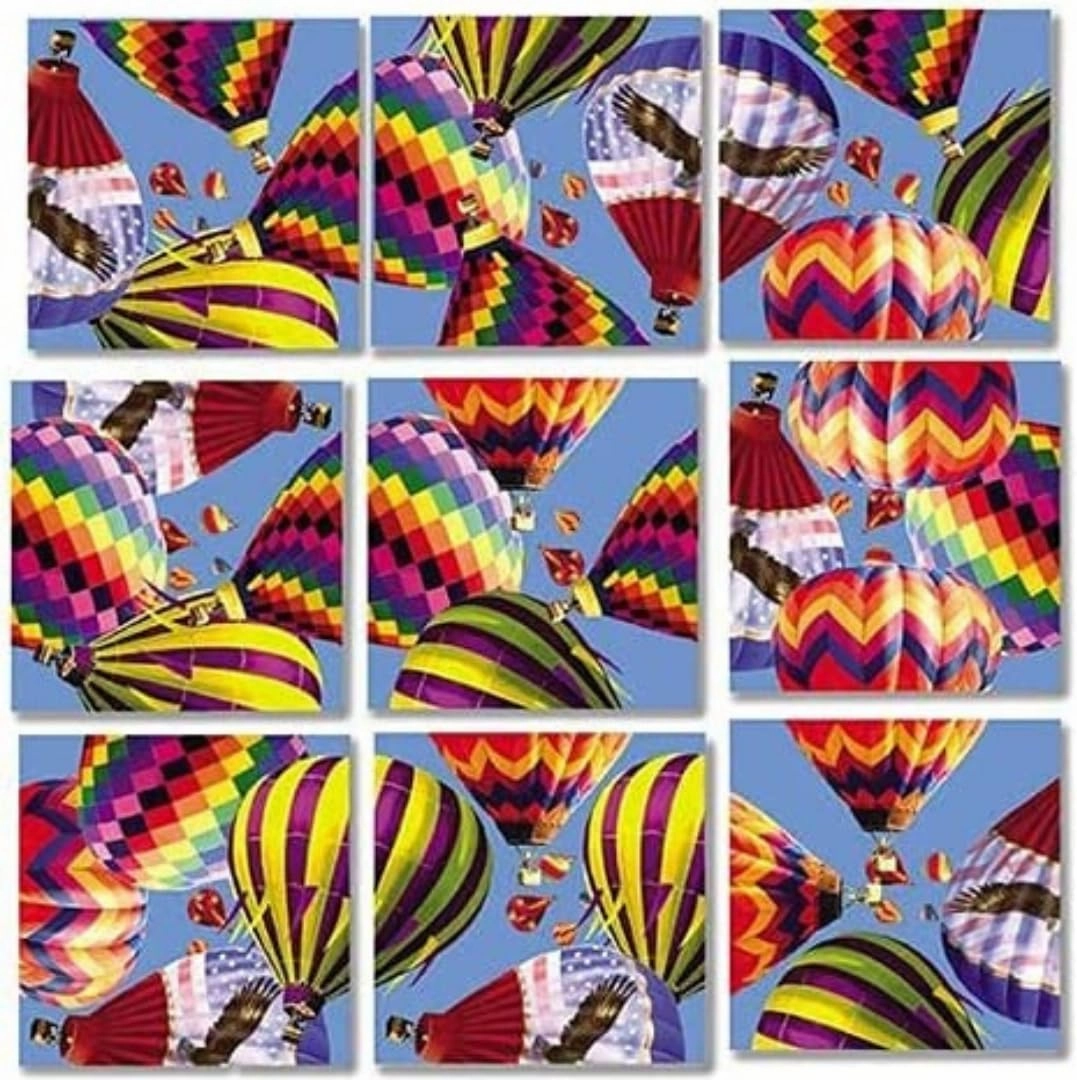 B. Dazzle - Hot Air Balloons 9 Piece Scramble Square Puzzle - A Captivating Challenge for Puzzle Enthusiasts!