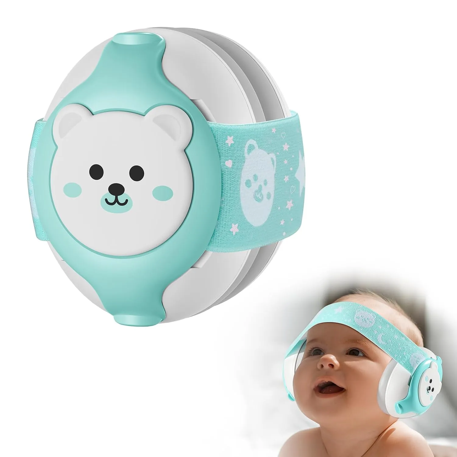 Baby Headphones,Bear Infant Ear Protection Noise Cancelling Headphones for Infants 0-36 Months,Baby Travel Essentials with Carrying Bag Infant Earmuffs for Sleep/Airplane/Outdoor