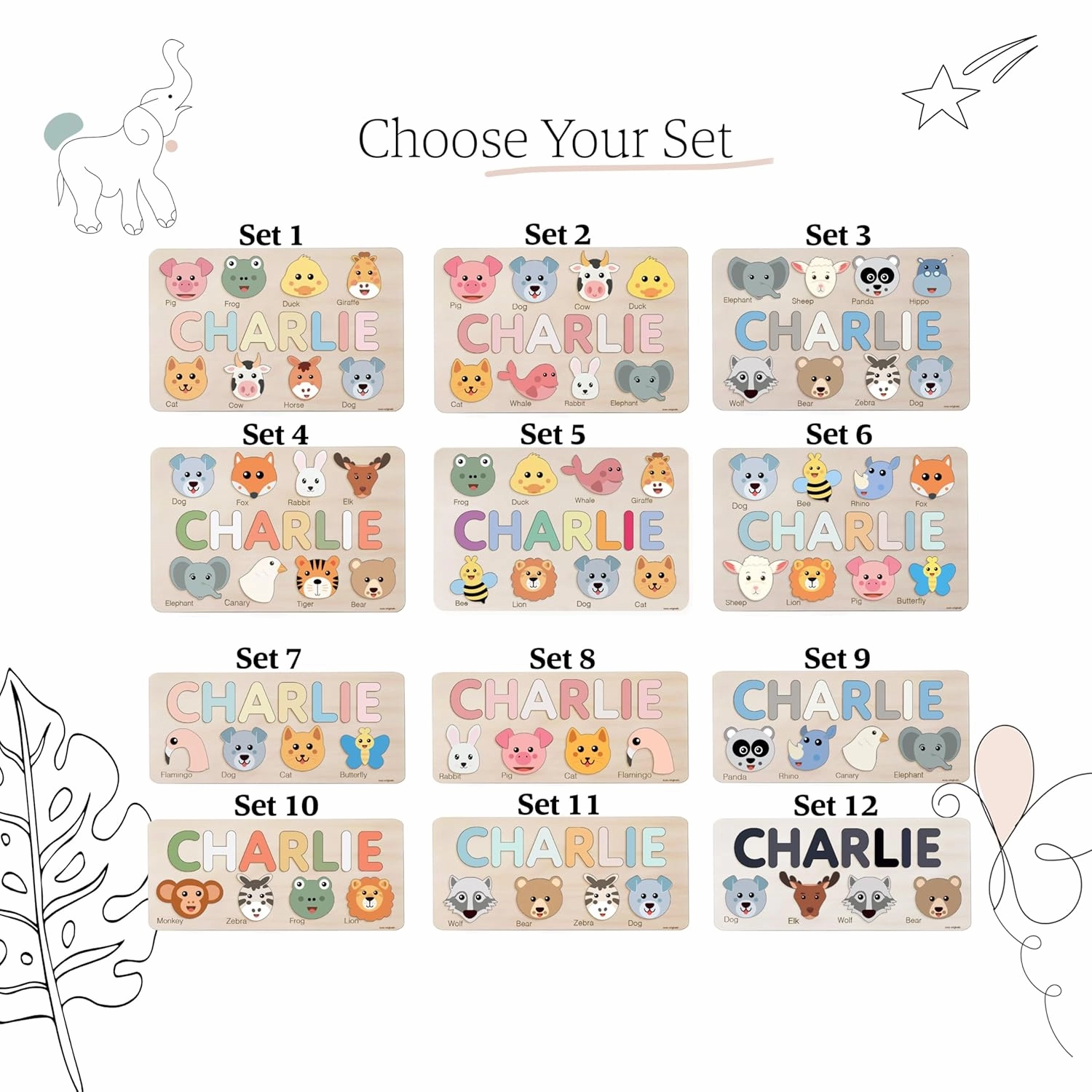 Baby Boy and Girl Gift, Personalized Puzzles for Toddlers, Toddler gift, Wooden Name Puzzle, 3 6 9 12 15 18 24 36 Months Toy, Baby Toys, Personalized Children Gifts, Toddler Christmas Gift