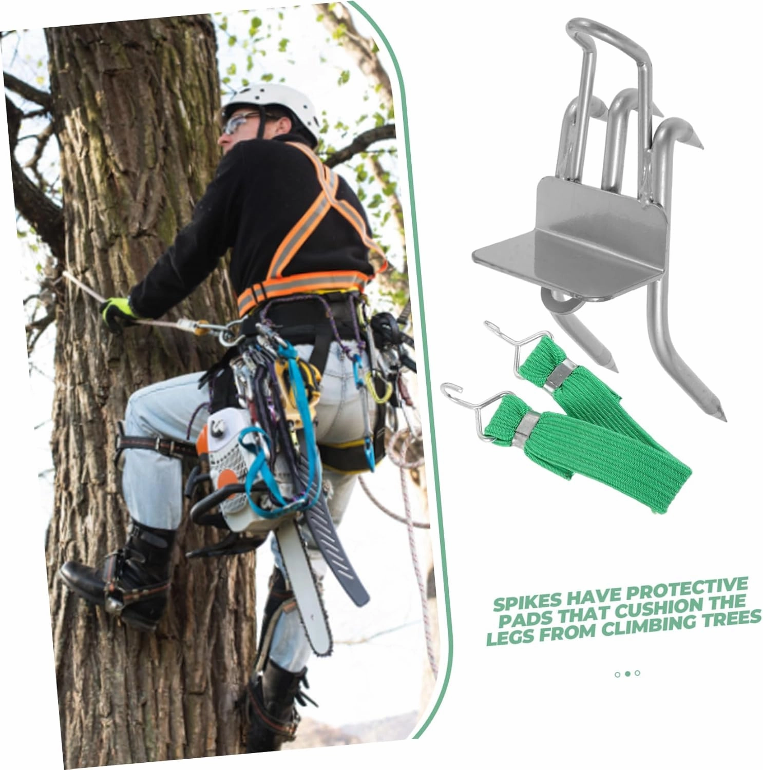 balacoo Portable Spike Tree Climbing Spike Anti-Skid Climbing Spike Metal Climb Tools