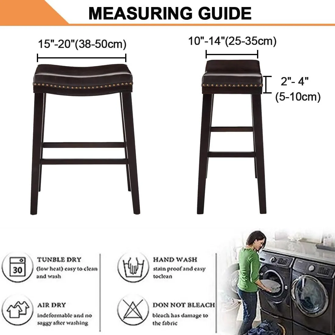 Bar Stool Cover Rectangle Set of 2 Velvet Stretch Counter Height Bar stools Slipcovers Saddle Stool Slipcover Bench Seat Protector Backless Bar Stools Covers for Kitchen Counter Camel