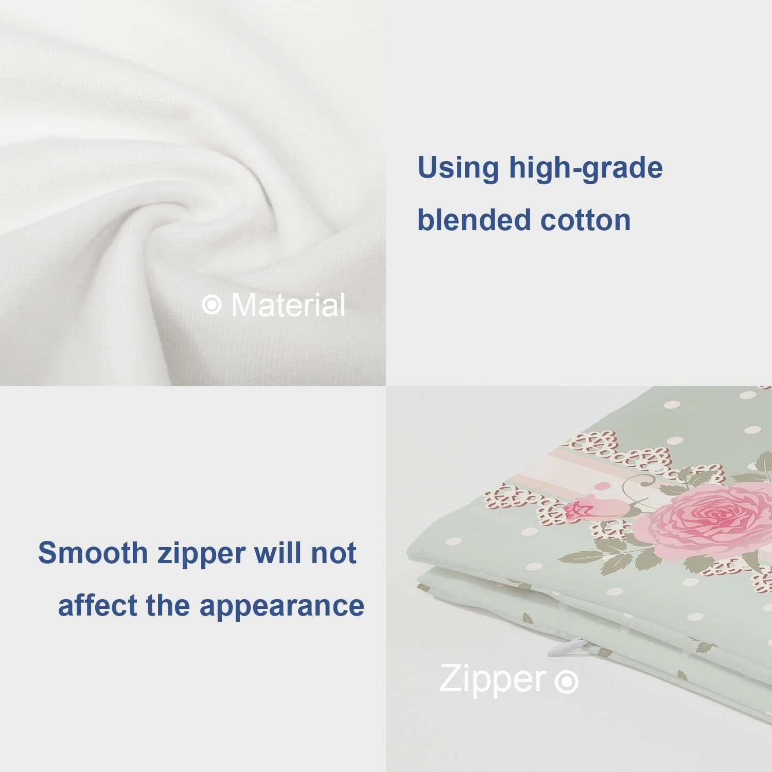 Batmerry Seamless Pink Roses Throw Pillow Covers,Spolka dot with lace Floral Decorative Pillow Covers Digital Printing Blended Fabric for Couch Sofa Bed Invisible Zipper 20X20 in