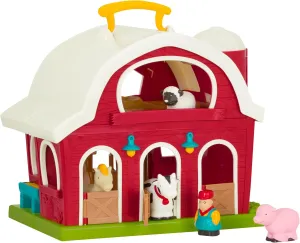 Battat Big Red Barn, Animal Farm Playset - Learning Toy for Toddlers, 18M Plus, 13.5" x 9" x 12"