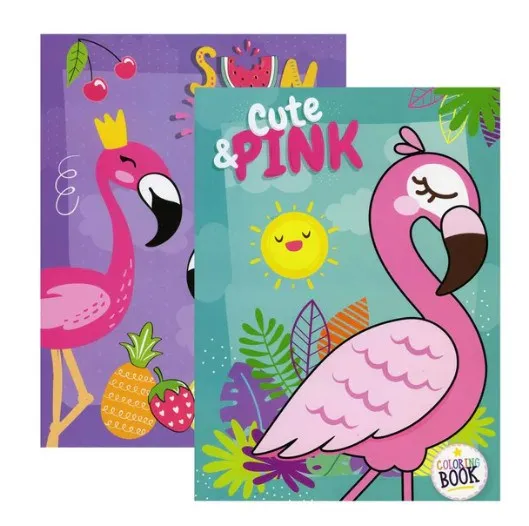 BAZIC FLAMINGO Coloring Book  (Product of USA)