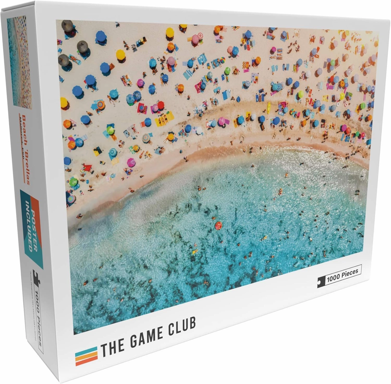 Beach ‘Brellas - 1000 Piece Jigsaw Puzzle - Bright, Unique Puzzle of The Beach and Ocean - Fun Challenge for Adults, Teens and Kids