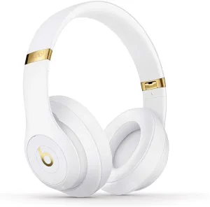 Beats Studio3 Wireless On-Ear Headphones - Apple W1 Headphone Chip, Class 1 Bluetooth, Active Noise Cancelling, 22 Hours Of Listening Time - White (Previous Model)