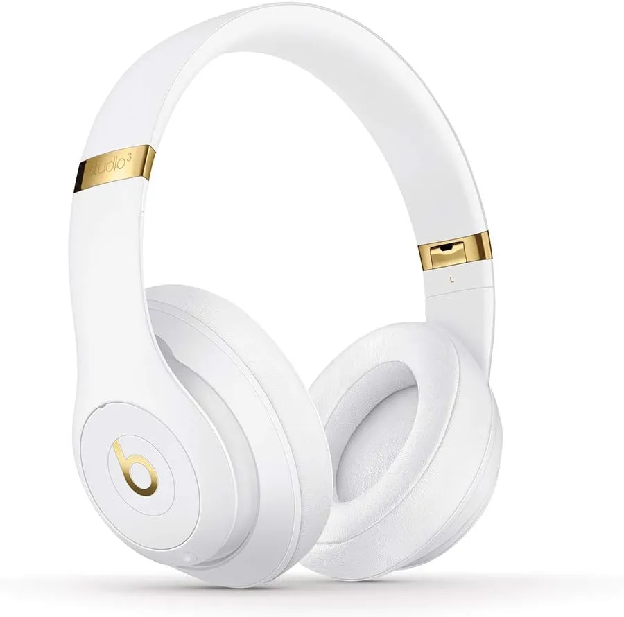 Beats Studio3 Wireless On-Ear Headphones - Apple W1 Headphone Chip, Class 1 Bluetooth, Active Noise Cancelling, 22 Hours Of Listening Time - White (Previous Model)