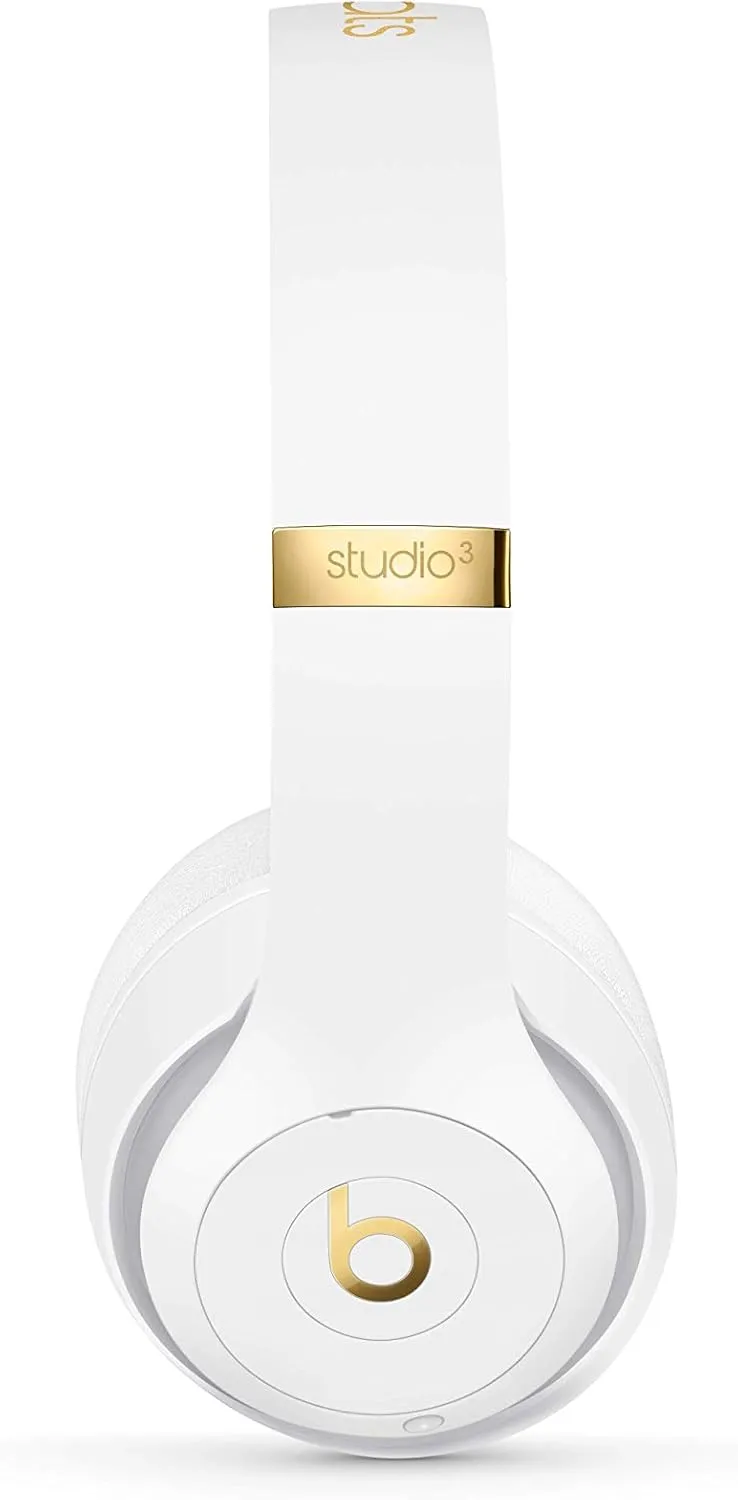 Beats Studio3 Wireless On-Ear Headphones - Apple W1 Headphone Chip, Class 1 Bluetooth, Active Noise Cancelling, 22 Hours Of Listening Time - White (Previous Model)