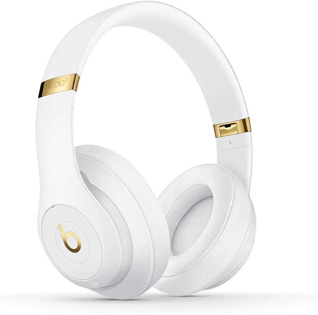 Beats Studio3 Wireless On-Ear Headphones - Apple W1 Headphone Chip, Class 1 Bluetooth, Active Noise Cancelling, 22 Hours Of Listening Time - White (Previous Model)