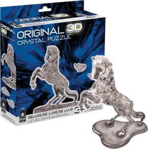 BePuzzled, Stallion Deluxe Original 3D Crystal Puzzle, Perfect for Puzzlers Ages 12 and Up, Challenging to Complete and Beautiful to Display, Collect Them All