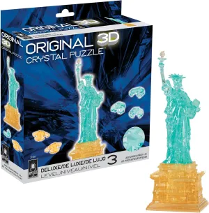 BePuzzled, Statue of Liberty Deluxe Original 3D Crystal Puzzle, Perfect for Puzzlers Ages 12 and Up, Challenging to Complete and Beautiful to Display, Collect Them All