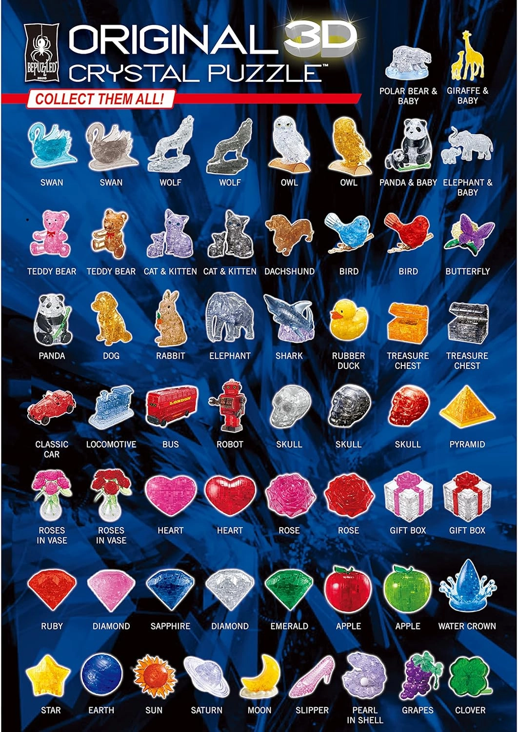 BePuzzled | Frog Standard Original 3D Crystal Puzzle, Ages 12 and Up