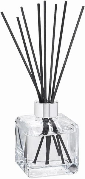 Berger Perfume, Reed Room Diffuser in a Clear Cube Verbena Peel ZESTE DE VERVEINE Transparent Transparent