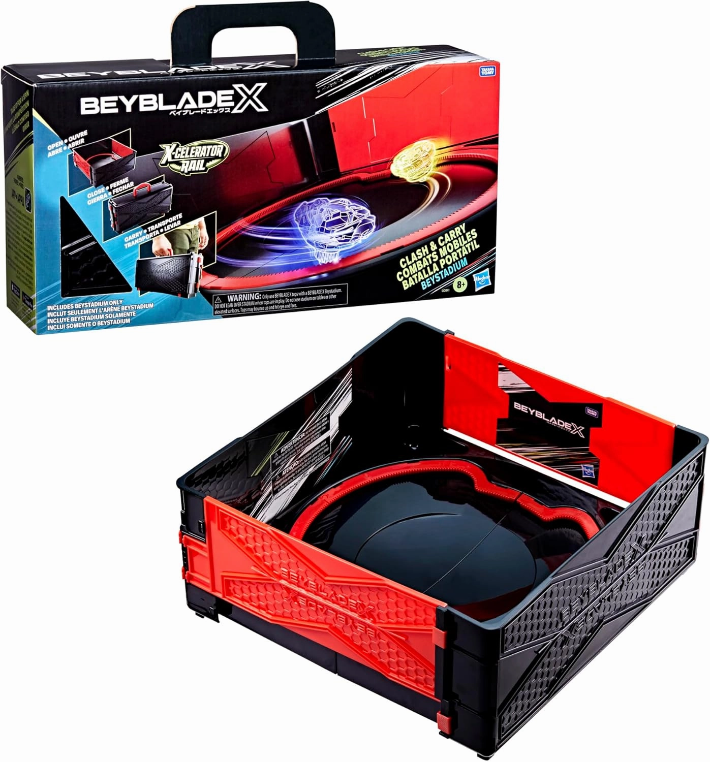 Beyblade X Clash & Carry Beystadium Battle Arena Spinning-Top Toys, Kids Gifts, Ages 8 