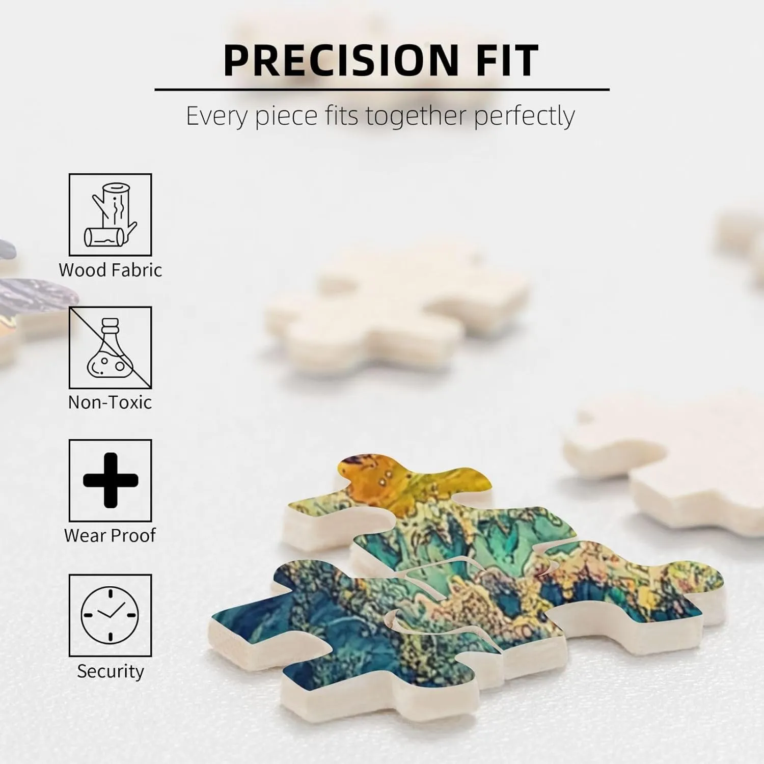 Big Fish with Colorful Barnacles，1000 Pcs Wooden Jigsaw Puzzles for Adults, Let Your Imagination Run Wild，Challenge to Yourself，Party Events to Bring People Closer Together