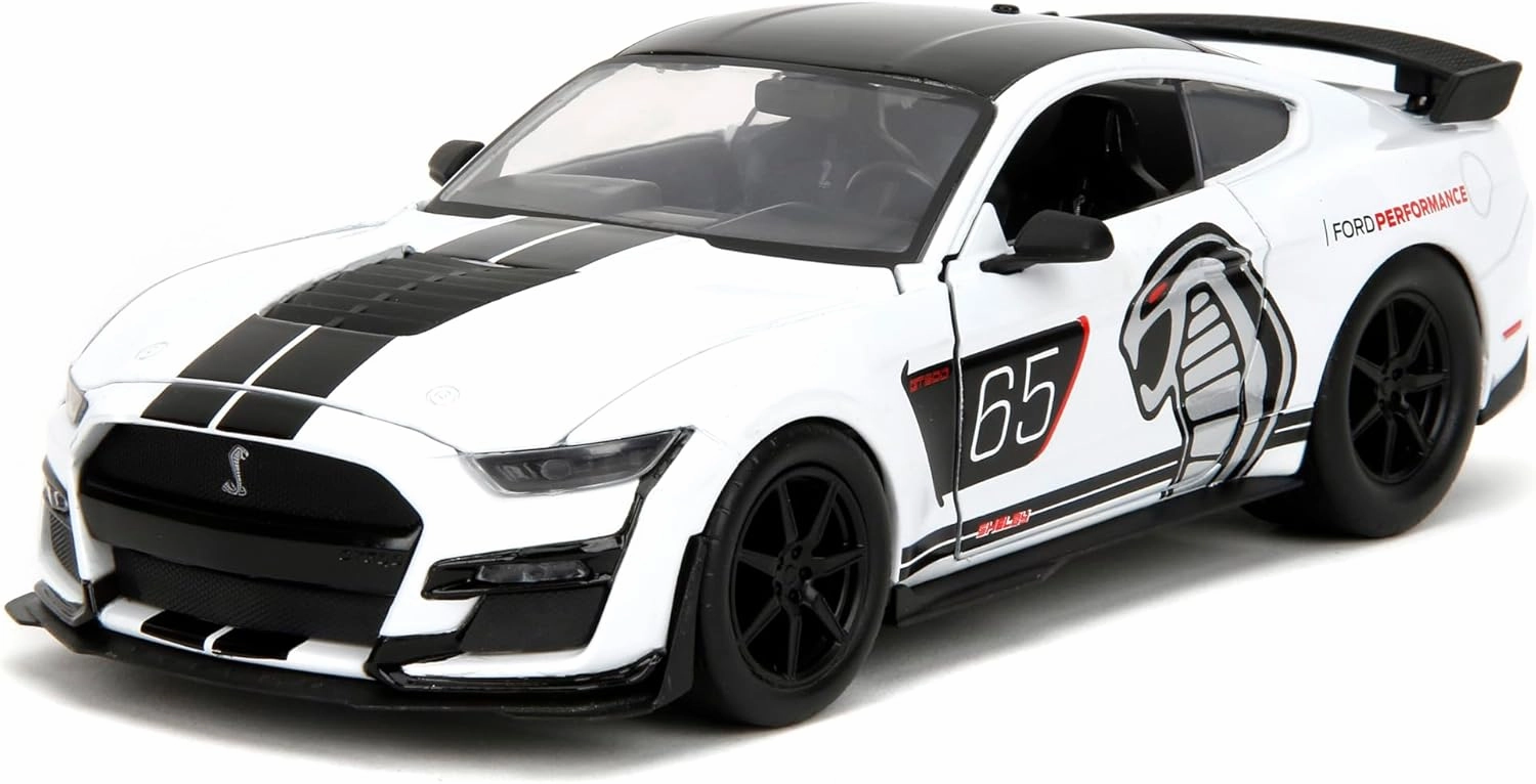 Bigtime Muscle 1:24 2020 Ford Mustang Shelby GT500 Die-Cast Car, Toys for Kids and Adults(White)