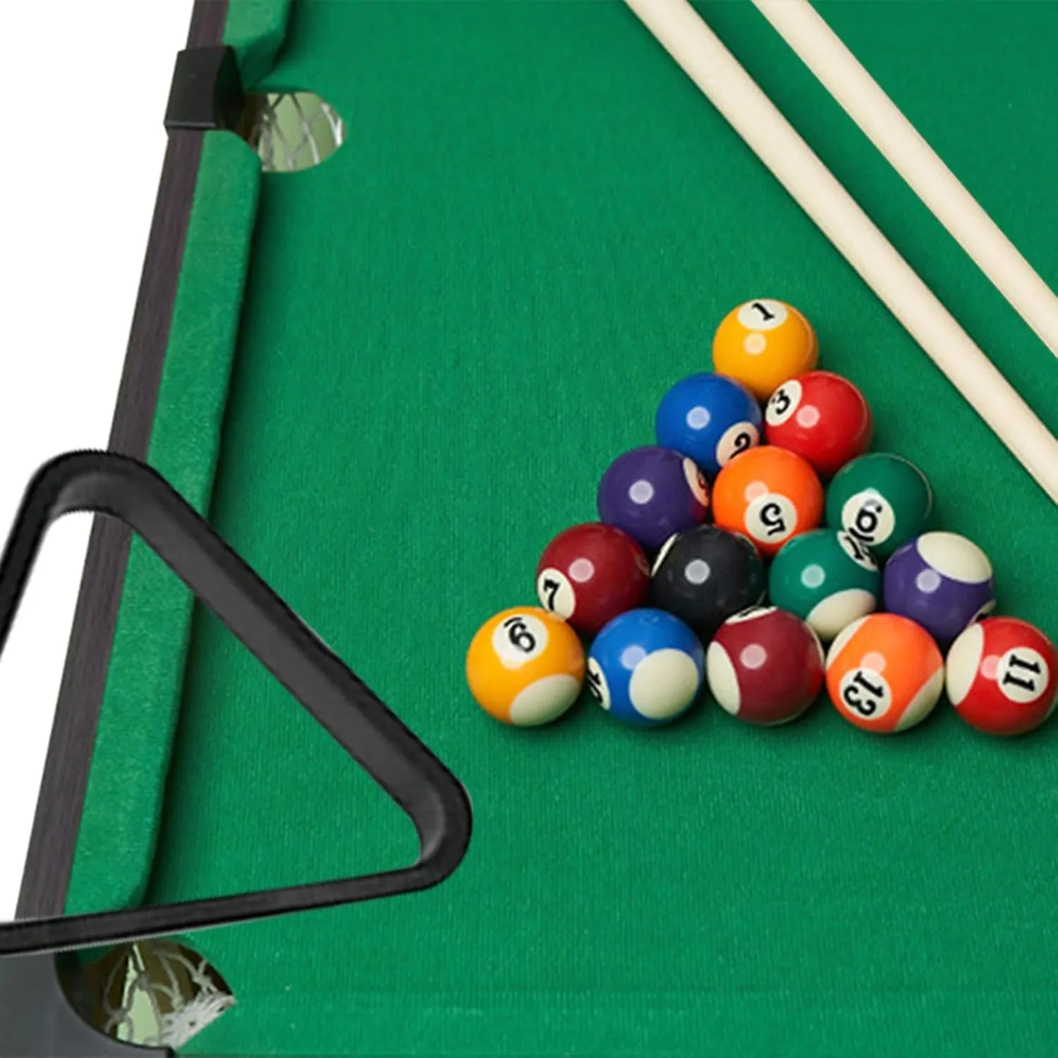 Billiards Game Mini Tabletop Pool Table Set Board Games Triangle Rack Household Game Balls Desktop Snooker Table for Bedroom