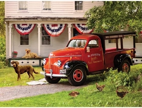 Bits and Pieces - 300 Piece Jigsaw Puzzle for Adults - 18" x 24" - July Legacy Truck - 300 pc Large Piece Colorful Classic Truck by Greg Giordano