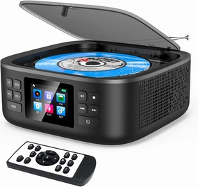 Bluetooth CD Player Portable,Desktop Boombox CD Player with Bluetooth Music Portable CD Players FM Radio & Speaker,LED Screen,Built-in Dual Speakers Support USB/AUX Headphone Jack for Home