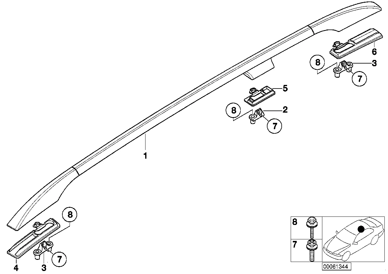 BMW Roof Railing Adapter