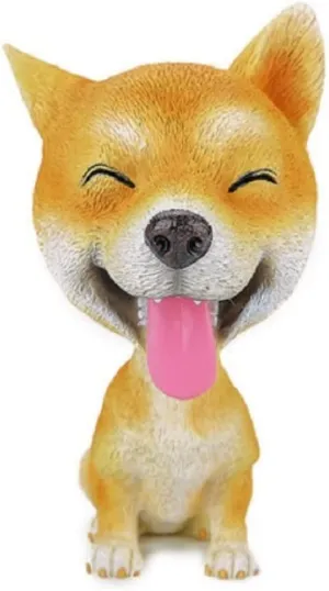 Bobblehead Akita Husky Dog for Car Dashboard Mini Bobbling Heads Figurine Desk Decoration