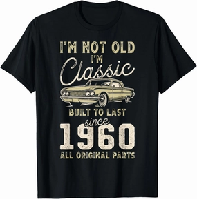 Born in 1960, 65th Birthday, Classic Car T-Shirt
