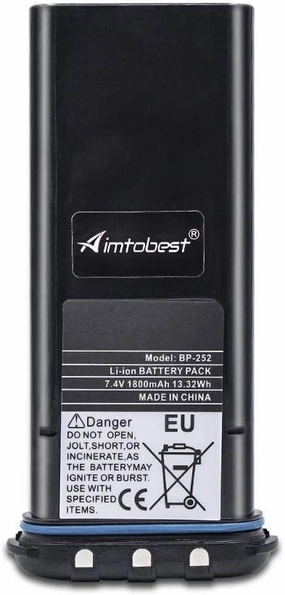 BP252 BP-252 1800mAh Li-ion Battery Compatible for ICOM IC-M34 IC-M36 M34 M36 Portable Radios