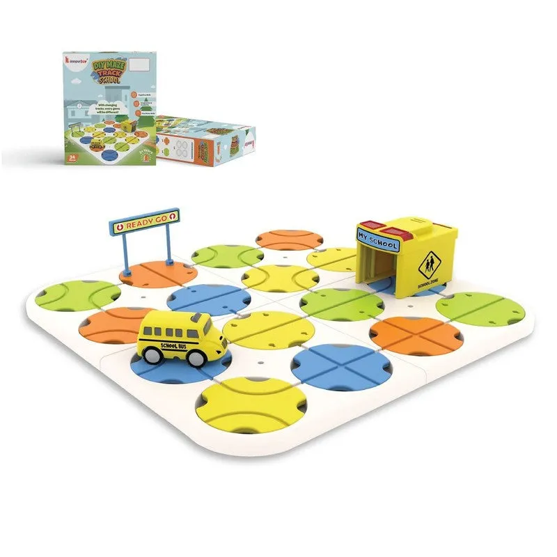 Brain Teaser Puzzle - Logical Road Builder Blocks with Lights & Sounds - 34 Pcs