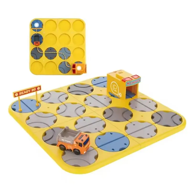 Brain Teaser Puzzle - Logical Road Builder Blocks with Lights & Sounds - 34 Pcs