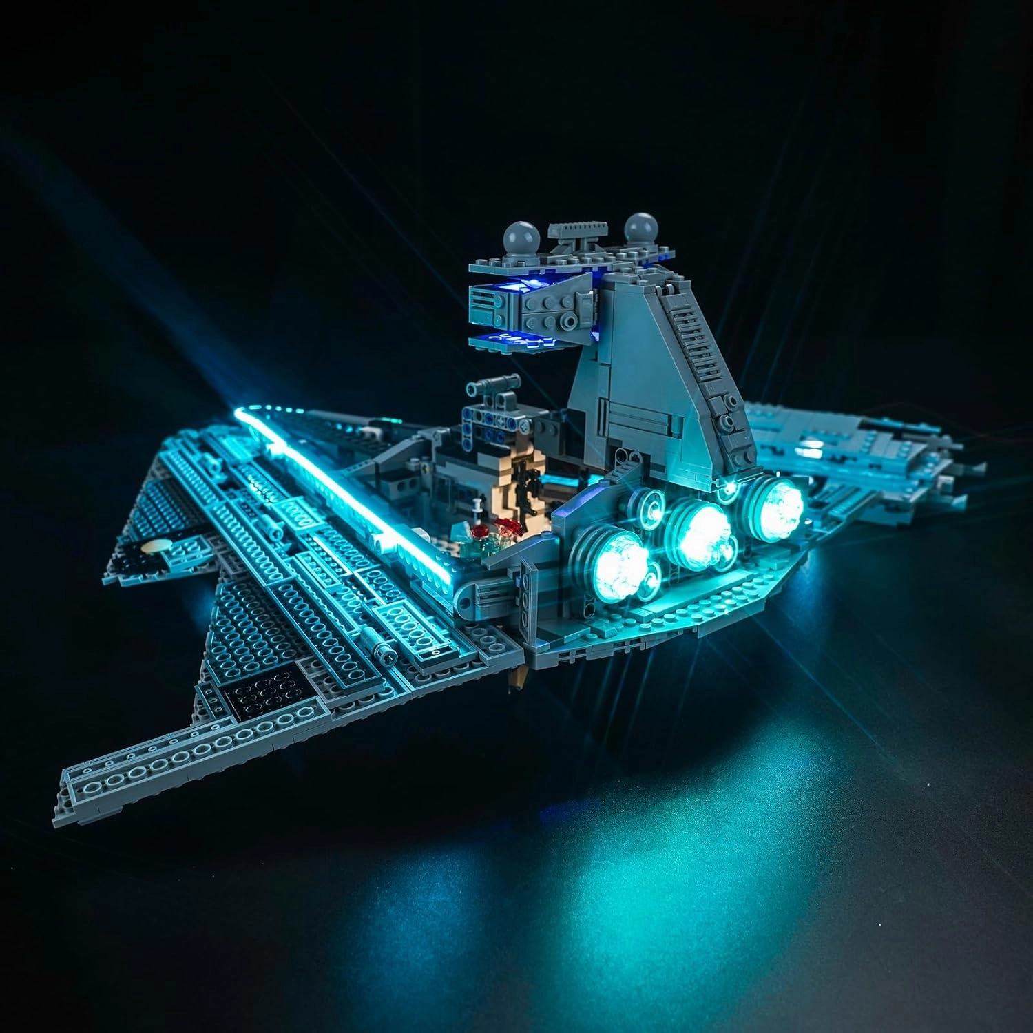 BrickBling Light Kit for Imperial Star Destroyer (No Model), Creative Lights Compatible with 75394 (RC Version Light)