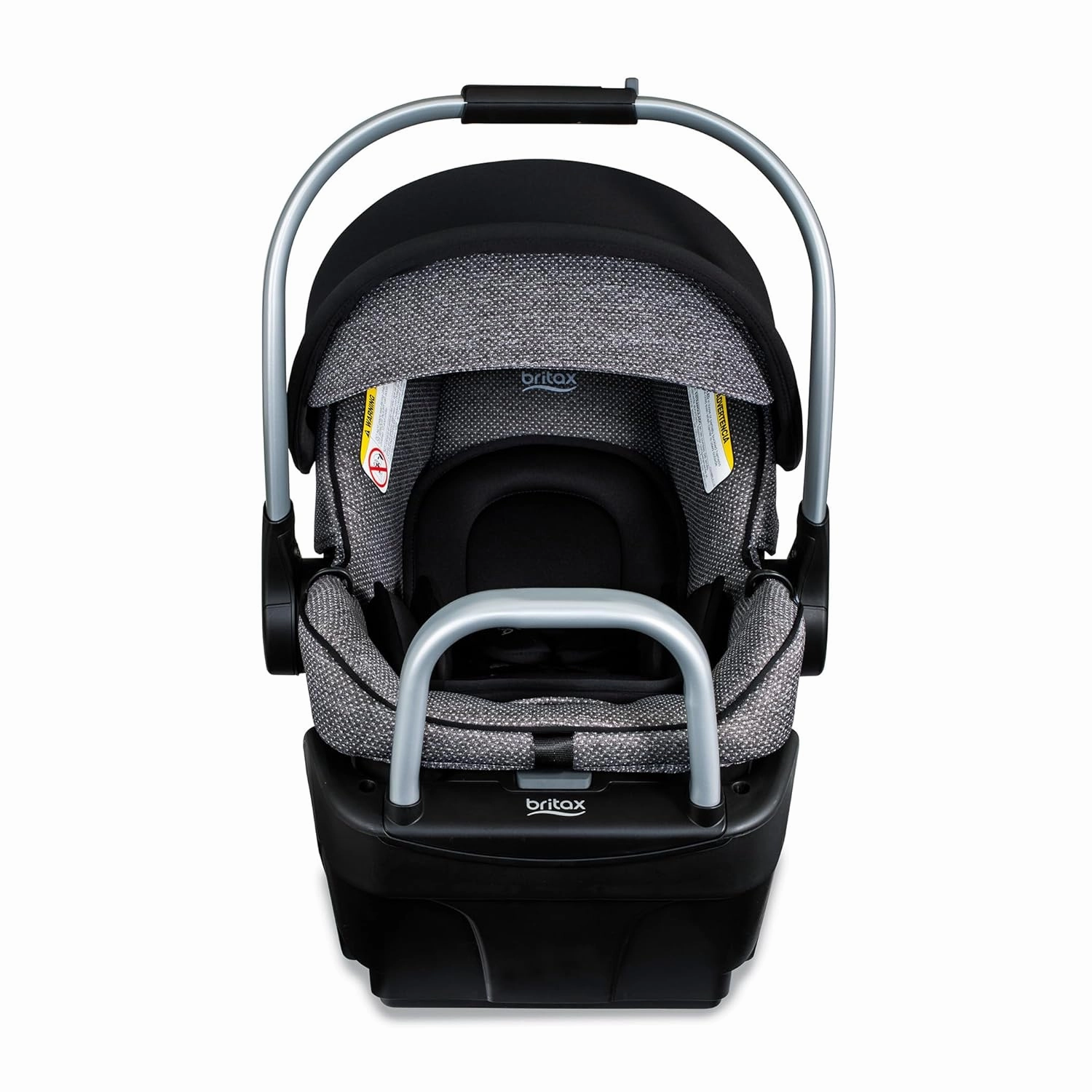 Britax Willow SC Infant Car Seat, Rear Facing Car Seat with Alpine Base, ClickTight Technology, RightSize System, Pindot Onyx