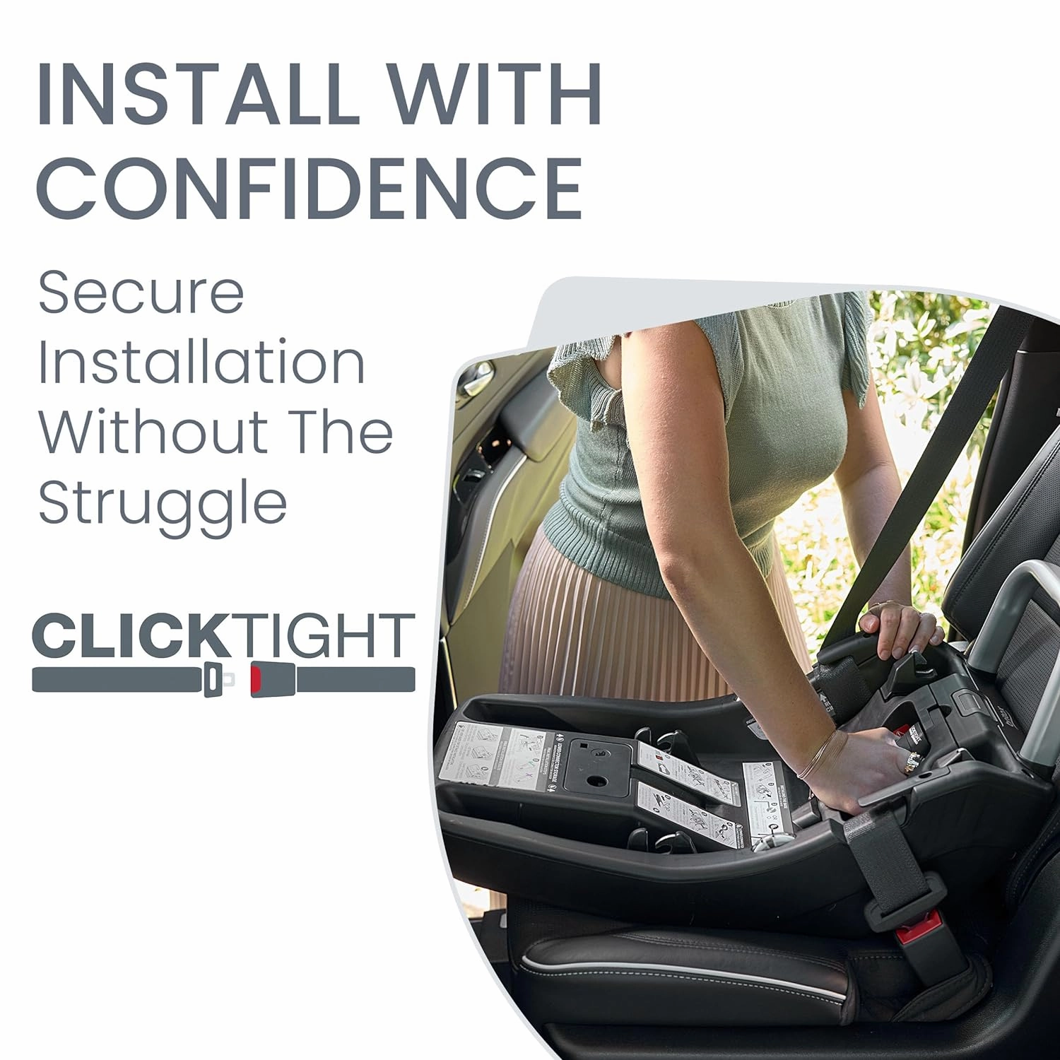 Britax Willow SC Infant Car Seat, Rear Facing Car Seat with Alpine Base, ClickTight Technology, RightSize System, Pindot Onyx