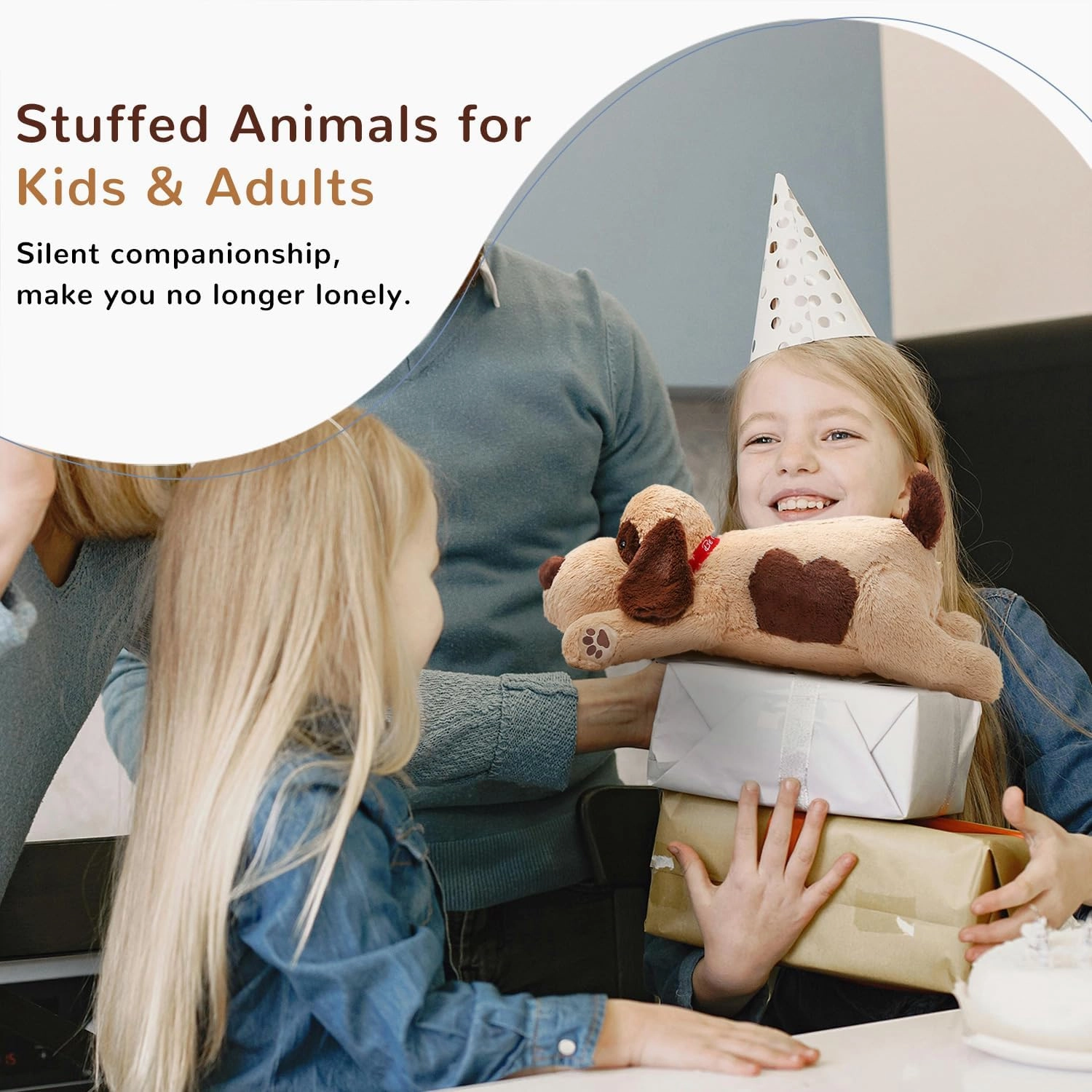Brown Dog Weighted Stuffed Animals, 30 Inch 5.5 lbs Weighted Plush Animals, Soft Big Puppy Plush Pillow Toy, Gifts for Kids, Boys and Girls Adults (30" 5.5lbs)