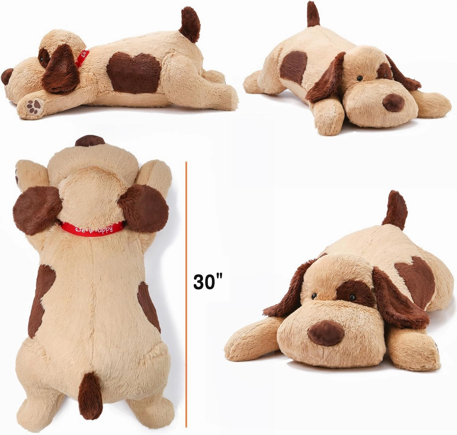 Brown Dog Weighted Stuffed Animals, 30 Inch 5.5 lbs Weighted Plush Animals, Soft Big Puppy Plush Pillow Toy, Gifts for Kids, Boys and Girls Adults (30" 5.5lbs)
