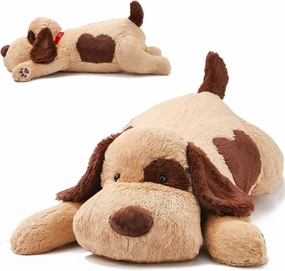 Brown Dog Weighted Stuffed Animals, 30 Inch 5.5 lbs Weighted Plush Animals, Soft Big Puppy Plush Pillow Toy, Gifts for Kids, Boys and Girls Adults (30" 5.5lbs)