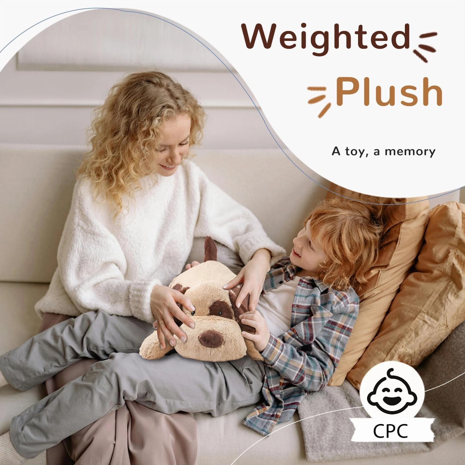 Brown Dog Weighted Stuffed Animals, 30 Inch 5.5 lbs Weighted Plush Animals, Soft Big Puppy Plush Pillow Toy, Gifts for Kids, Boys and Girls Adults (30" 5.5lbs)
