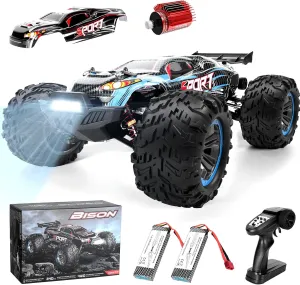 Brushless RC Buggy 1/10 4X4 RTR All Terrains RC Truck, 2025 High Speed 4WD Remote Control Off-Road RC Drift Car, Electric Car Gift for Adults Boys, with 2pcs 2200 mah Batteries