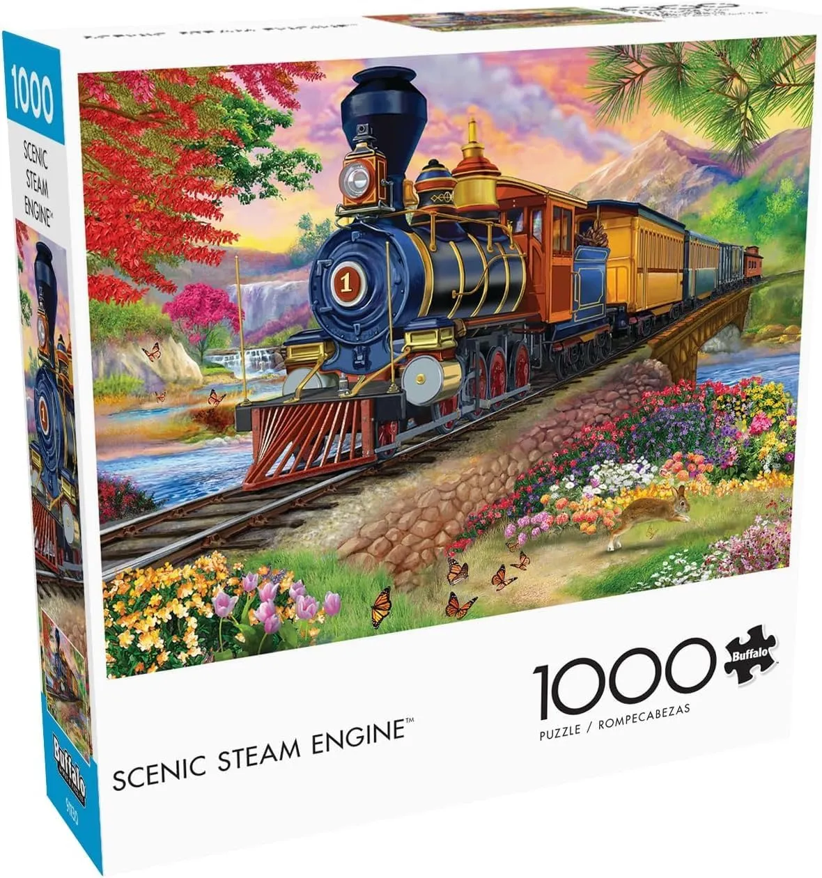Buffalo Games - Bigelow Illustrations - Scenic Steam Engine - 1000 Piece Jigsaw Puzzle for Adults -Challenging Puzzle Perfect for Game Nights - Finished Size is 26.75 x 19.75