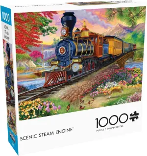 Buffalo Games - Bigelow Illustrations - Scenic Steam Engine - 1000 Piece Jigsaw Puzzle for Adults -Challenging Puzzle Perfect for Game Nights - Finished Size is 26.75 x 19.75