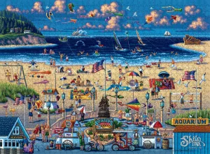 Buffalo Games - Eric Dowdle - Seaside, USA - 1000 Piece Jigsaw Puzzle for Adults - Challenging Puzzle Perfect for Game Nights - Finished Size is 26.75 x 19.75