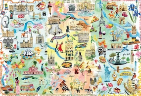 Buffalo Games - Fay Ford - Large City Map - 2000 Piece Jigsaw Puzzle for Adults - Challenging Puzzle Perfect for Game Nights - Finished Size is 38.50 x 26.50