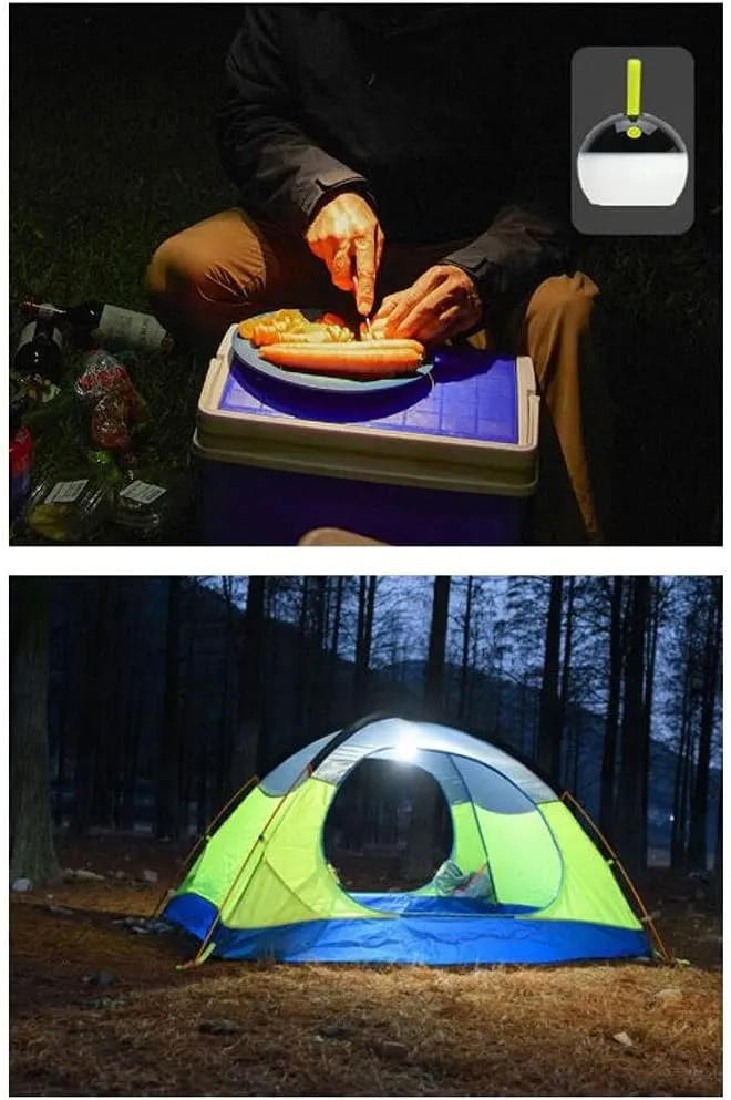 Camping Lantern Outdoor Waterproof Camping Light LED Hanging Tent Light Rechargeable Mini Light Portable Light for Camping Hiking Fishing (Color : Brown)