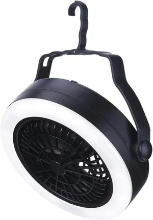 Camping Lanterns， Portable Tent Fan with Light Hiking Camping Lantern Handheld Personal Cooler LED Lamp Waterproof Portable Emergency Camping Light for Hurricane Hiking Outdoor Led Camping Lantern,