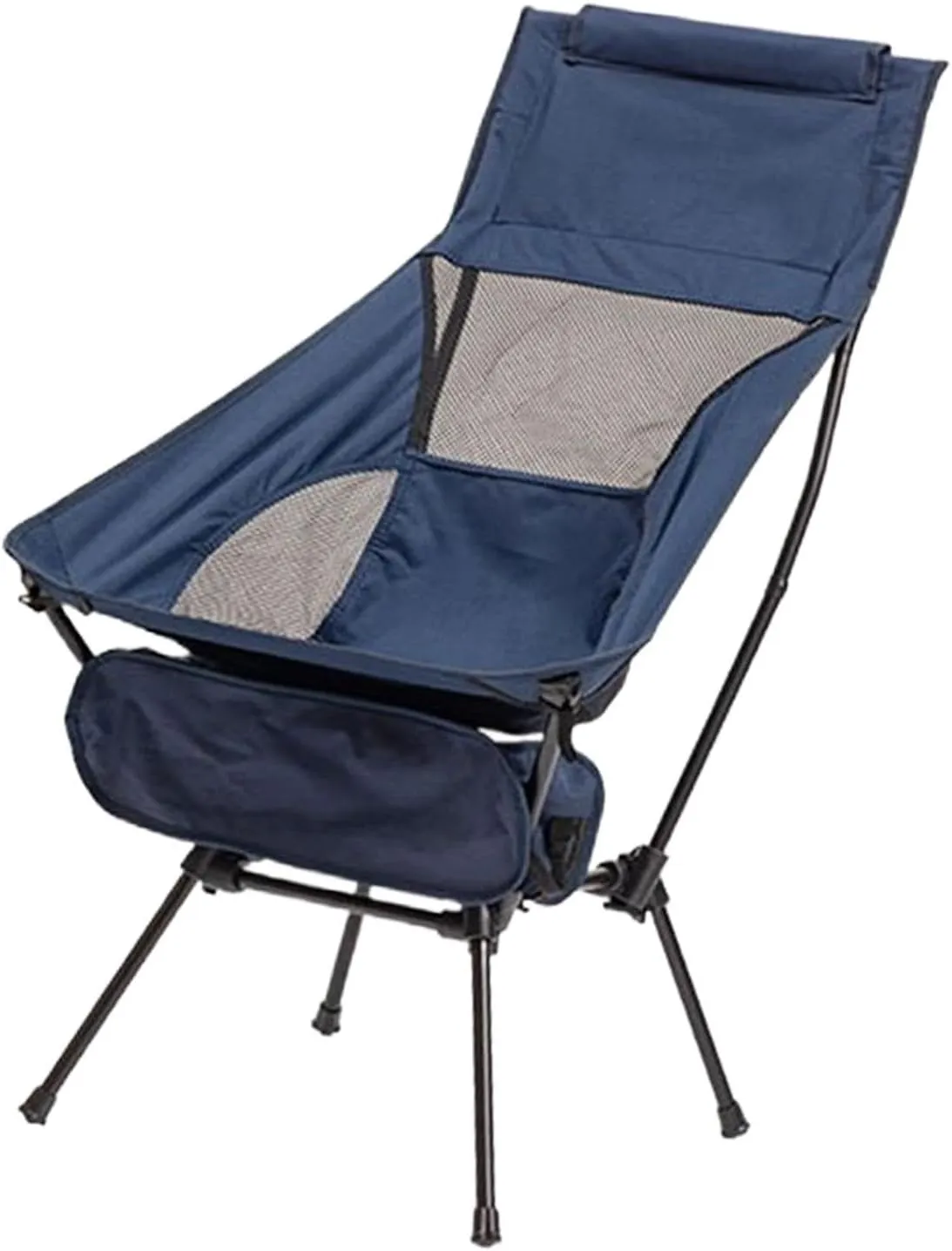 Camping Swing Chair, Compact High Back Furniture, Portable Chair, Telescopic Seat for Travel Hiking, Blue