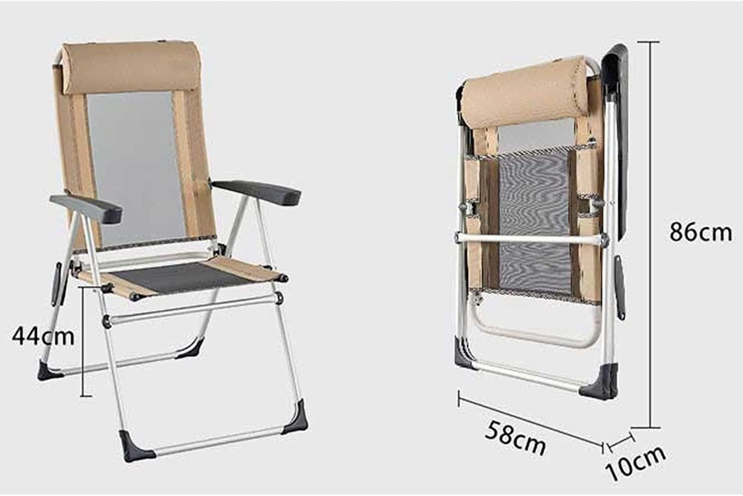 Camping Chair Fishing Chair Folding Chairs Camping Outdoor Deck Chair Portable Armchair Fishing Camping Seat Stool With Adjustable Backrest And Breathable Mesh Backrest Lawn Chairs Outside ( Color : B
