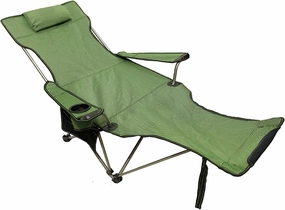 Camping Chair Outdoor Chair Foldable Chair Camping Lounge Chair Portable Reclining Camping Chair Folding Seat With Footrest With Headrest Storage Bag Folding Camping Chair ( Color : Green , Size : 106