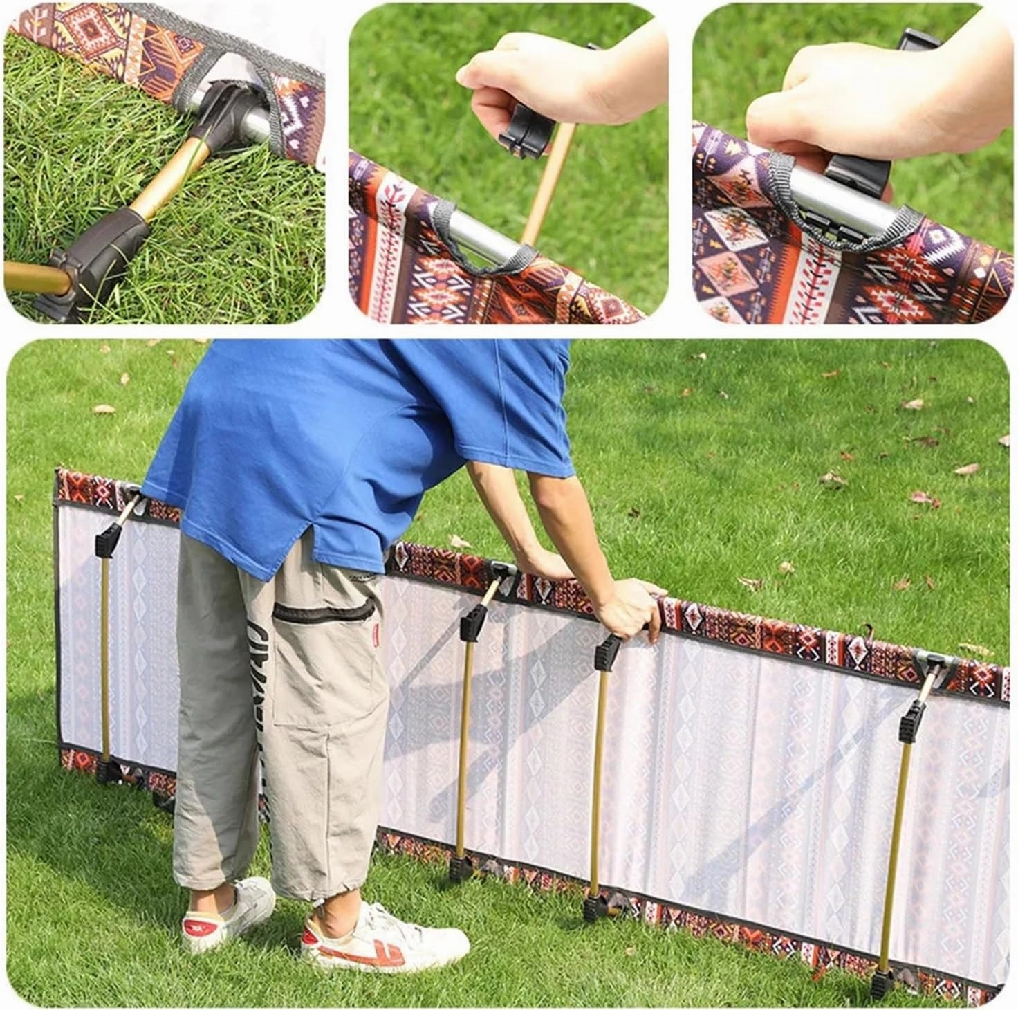 Camping Outfit Portable Camping Folding Bed Single Camping Cot Fashionable (Color : Red)