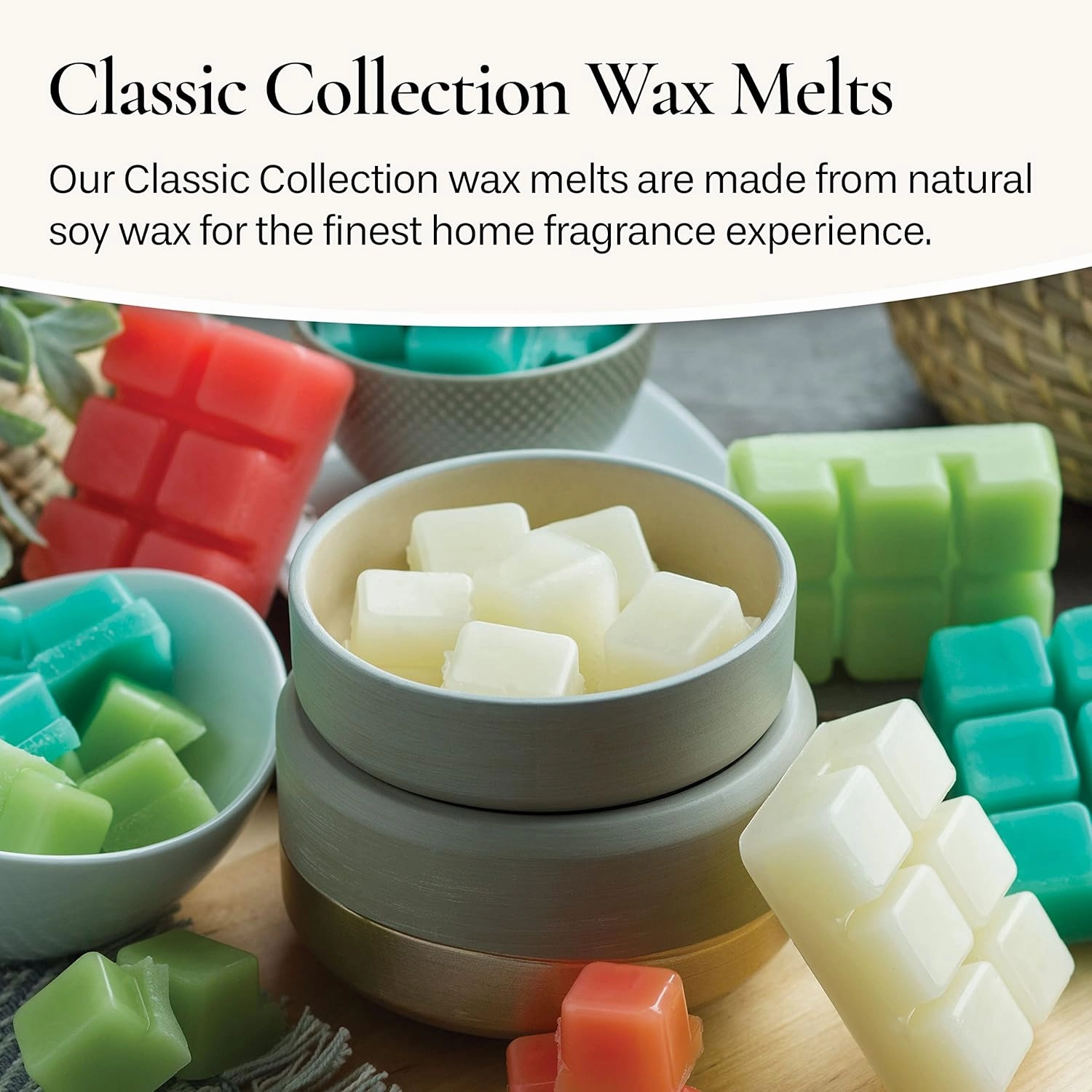 Candle Warmers Etc Classic Wax Melts 2.5oz, Fresh Linen Fragrance (4-Pack) – Each Pack has x4 2.5 oz Wax Melts and 30 Hours of Fragrance – Perfect for bedrooms, Living Rooms, and bathrooms
