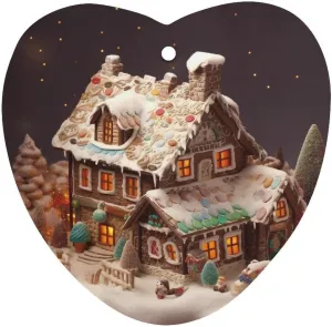 Car Air Freshener Hanging Scented Card for Car Christmas Village House Double-Sided Car Aromatherapy Tablet Long Lasting Car Freshener for Bedroom Wardrobe Shoe Cabinet